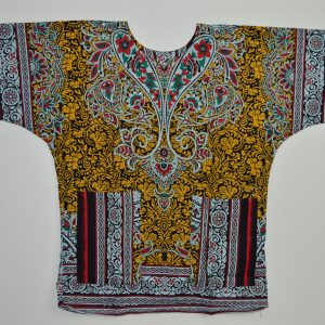 Gray with Yellow Lux Traditional Dashiki | Large