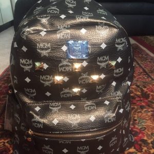 MCM STARK Medium Adjustable Black Backpack : NEVER USED